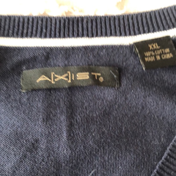 Men’s V-neck blue and grey cotton vest. Brand new with tags - Picture 3 of 5